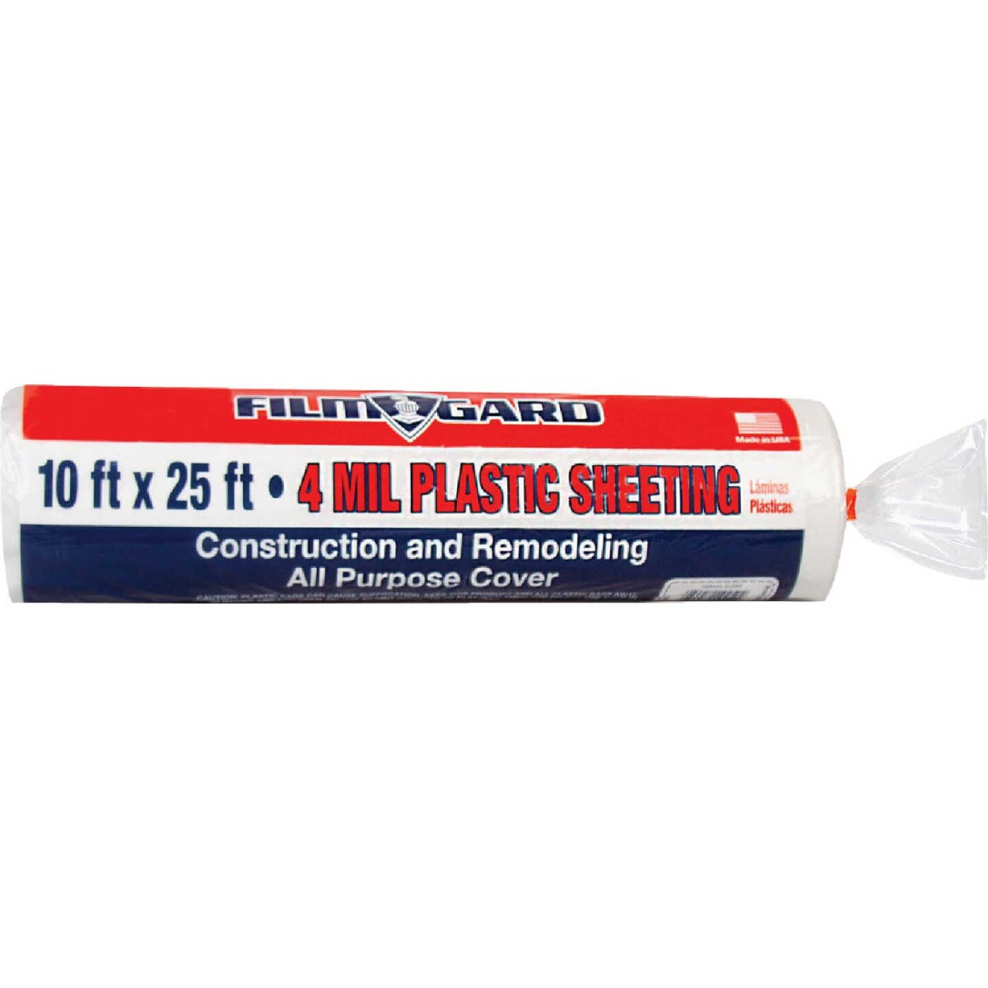 Film-Gard 10 Ft. x 25 Ft. Clear 4 Mil Poly Film Sheeting Image 1