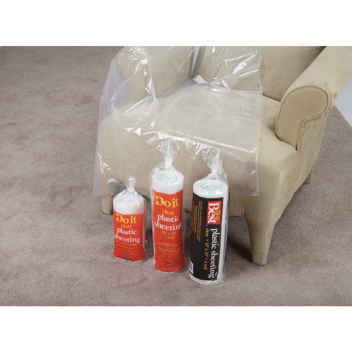 Do it Best 10 Ft. X 25 Ft. Clear 4 Mil. Poly Film Sheeting Image 2