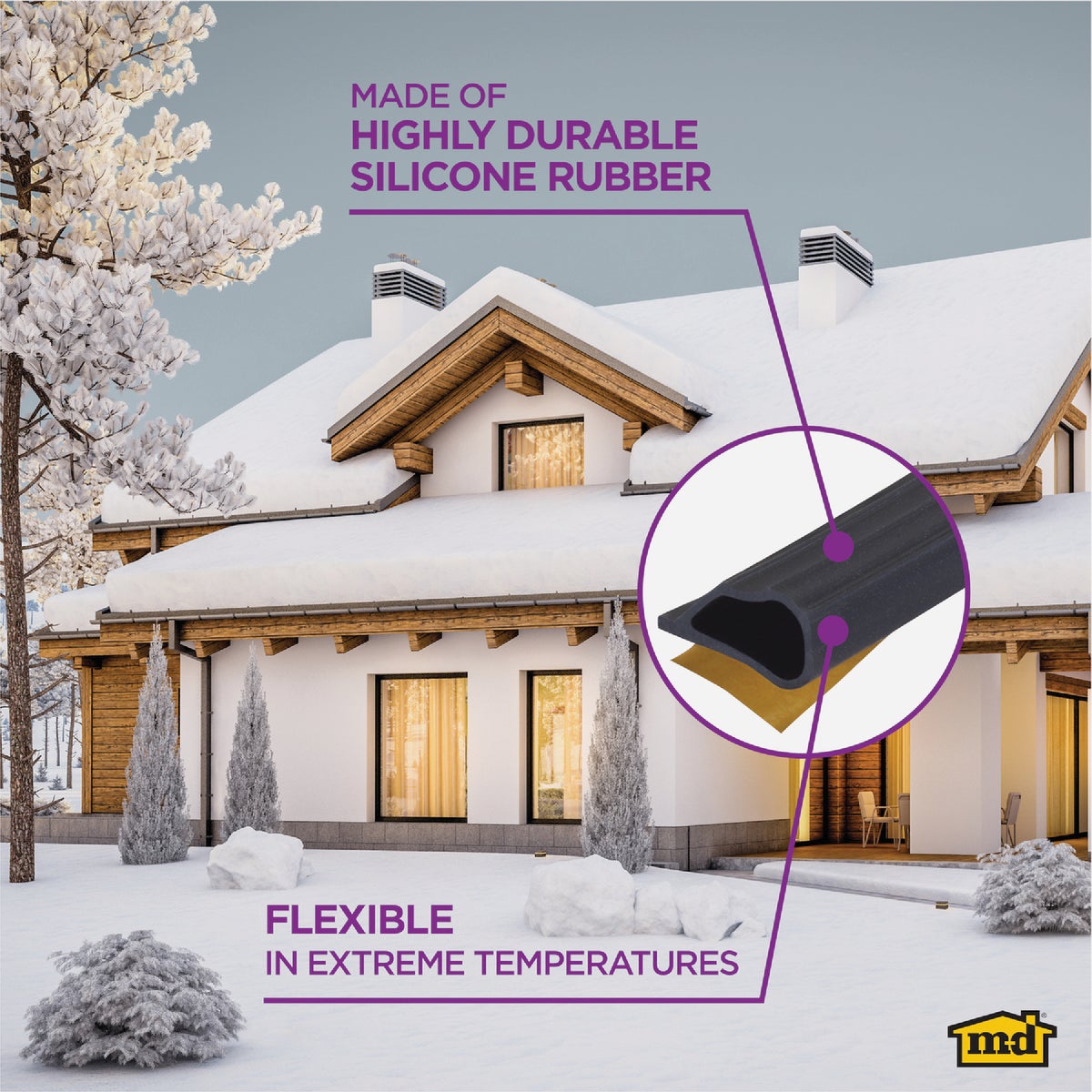 M-D Building Products 20 Ft. Black Silicone Gasket Seal for Doors and Windows Image 4