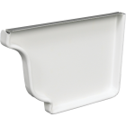 Amerimax 5 In. Galvanized White Right Gutter End Cap Image 1