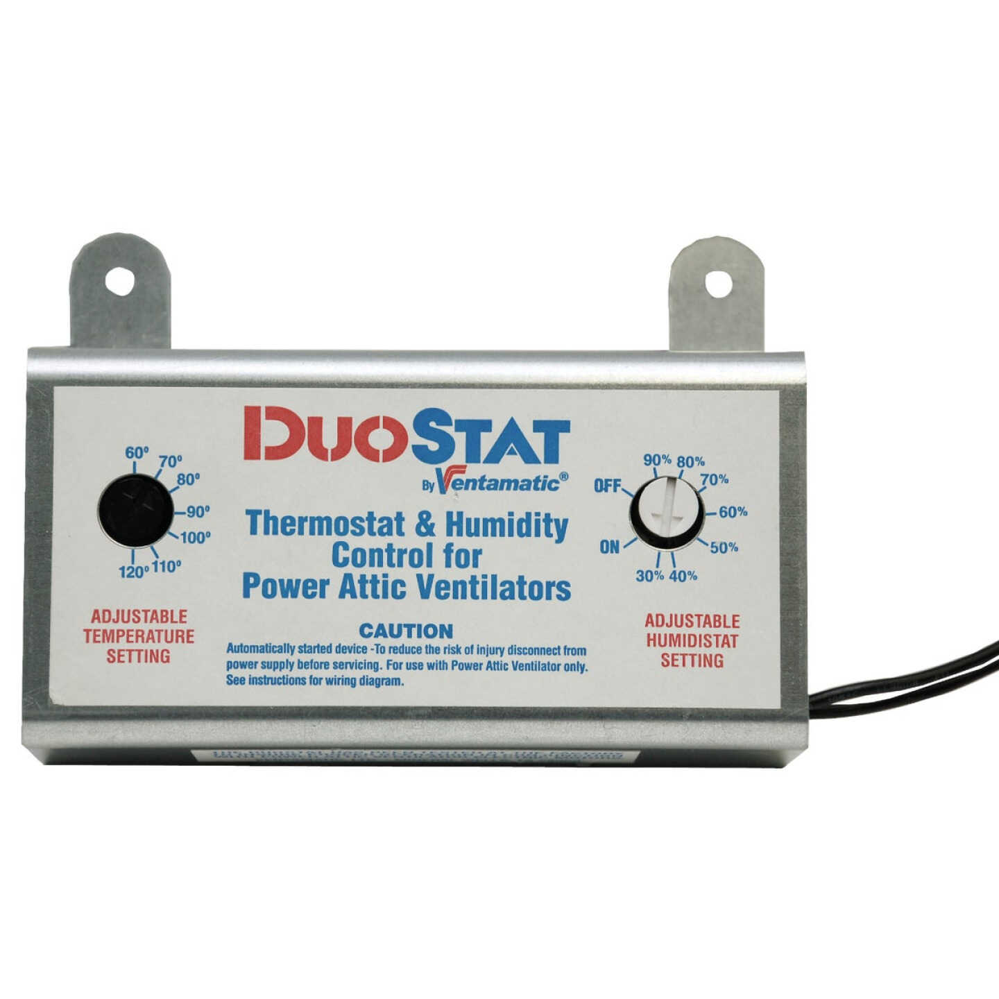 Ventamatic DuoStat Power Attic Vent Thermostat and Humidistat Image 1