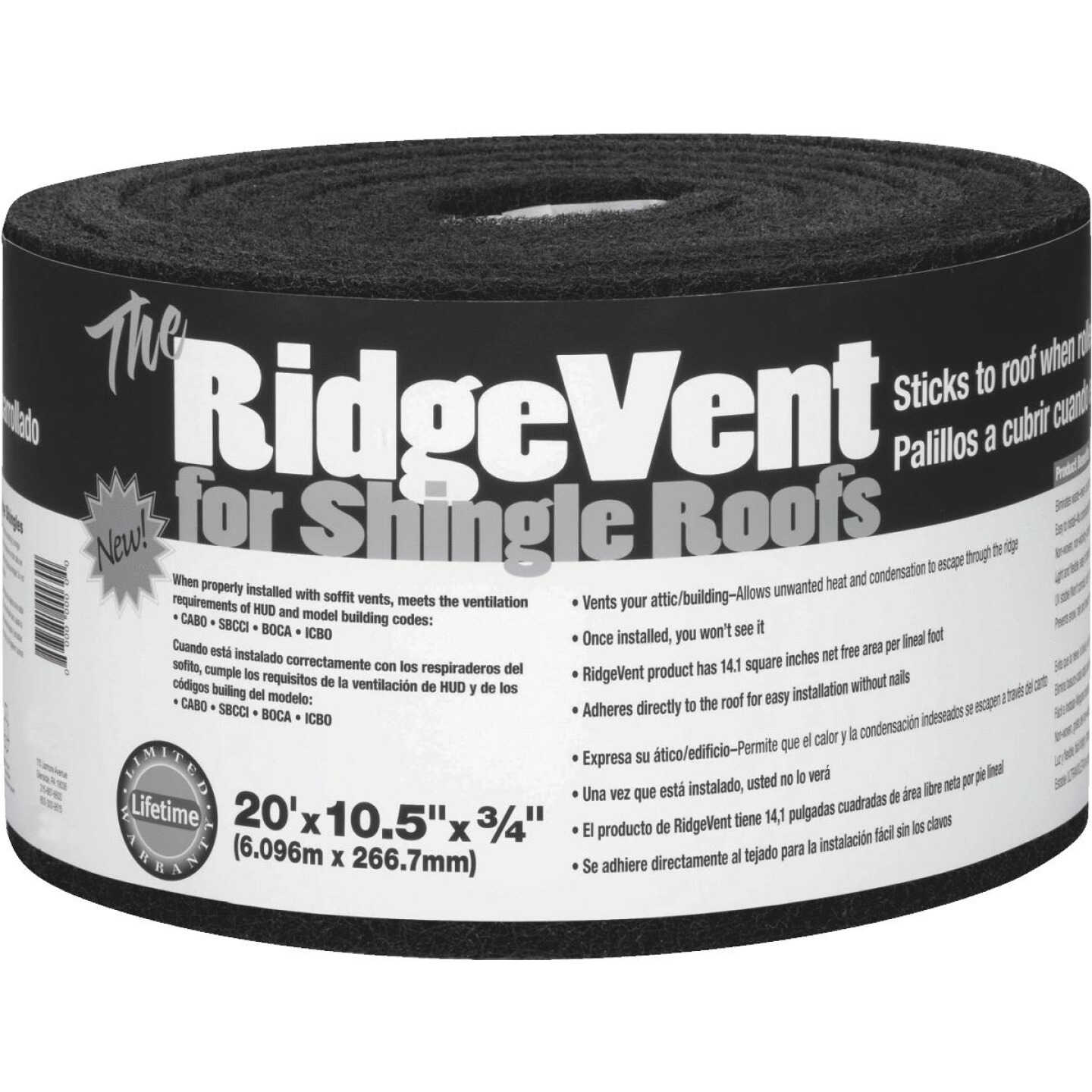 20' ROLLED RIDGE VENT Image 1