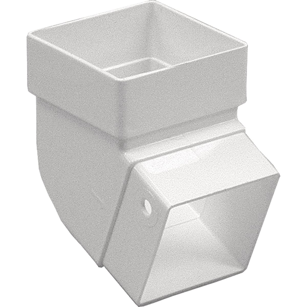 Amerimax 2 In. Contemporary Square White Vinyl Elbow Image 1