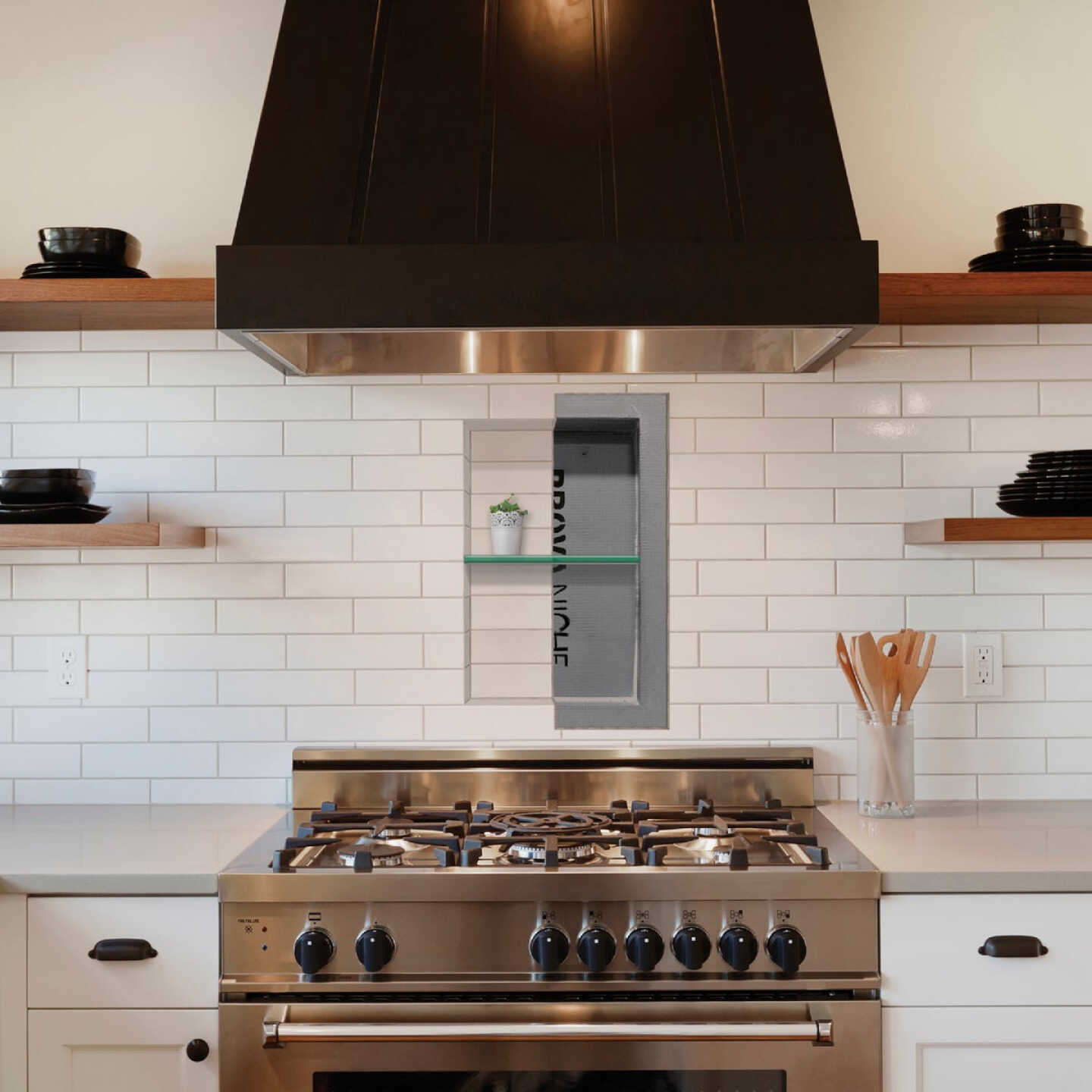 M-D Building Products PROVA NICHE 3-3/8 In. x 12 In. Glass Shelf Image 5