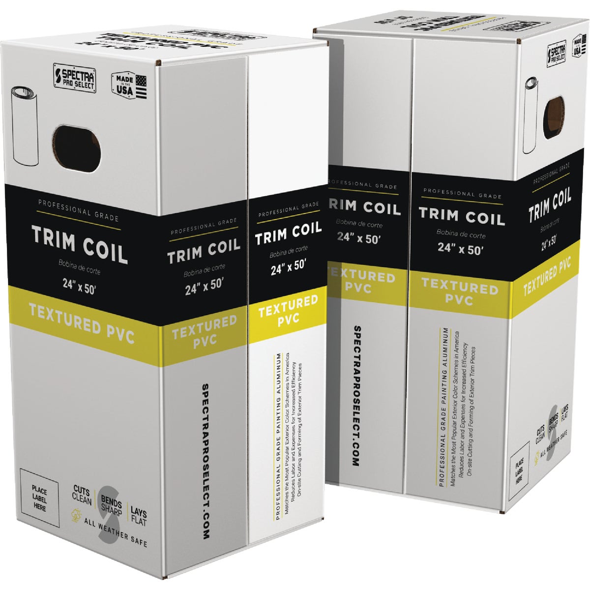 Spectra Metals 24 In. x 50 Ft. White Painted PVC Coated Aluminum Trim Coil Image 3