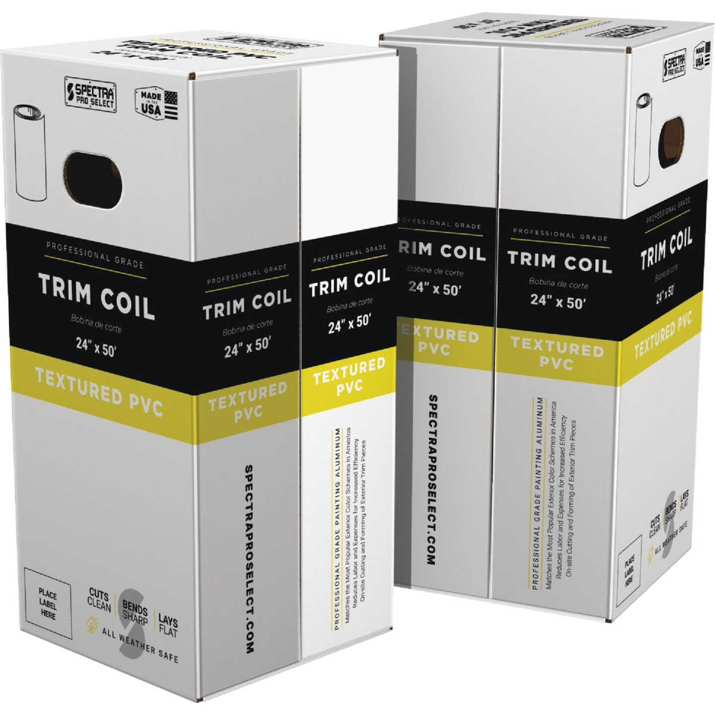 Spectra Metals 24 In. x 50 Ft. White Painted PVC Coated Aluminum Trim Coil Image 3