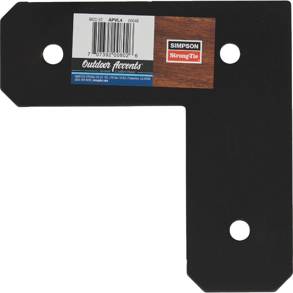 Simpson Strong-Tie Outdoor Accents Avant Collection ZMAX 4X4 Black L Strap Image 5