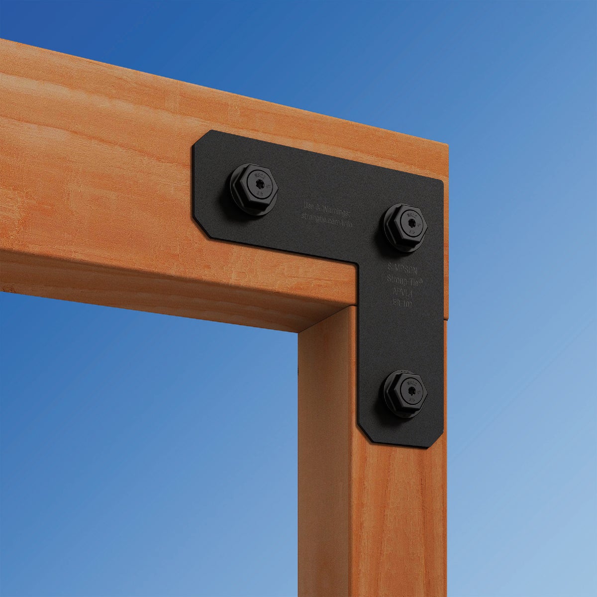 Simpson Strong-Tie Outdoor Accents Avant Collection ZMAX 4X4 Black L Strap Image 4