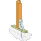 Simpson Strong-Tie 2.89 In. W x 8.82 In. H x 3.32 In. B 14 ga Galvanized Predeflected Holdown Image 3