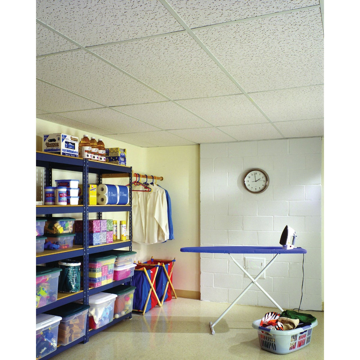 USG Fissured Basic 2 Ft. x 4 Ft. Square Edge Acoustical Ceiling Panels (8-Count) Image 2