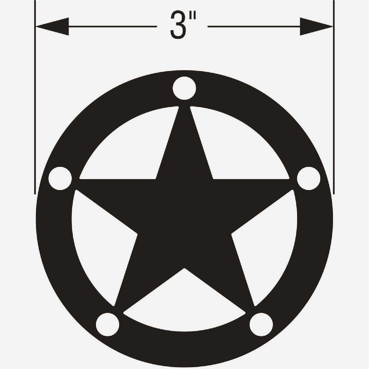 Outdoor Accents Mission Collection ZMAX, Black Powder-Coated Decorative Star Image 3