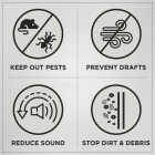 M-D Building Products 81 In. Premium Rubber PLATINUM Top and Sides Door Seal for Doors with Kerf/Channel, Beige Image 7