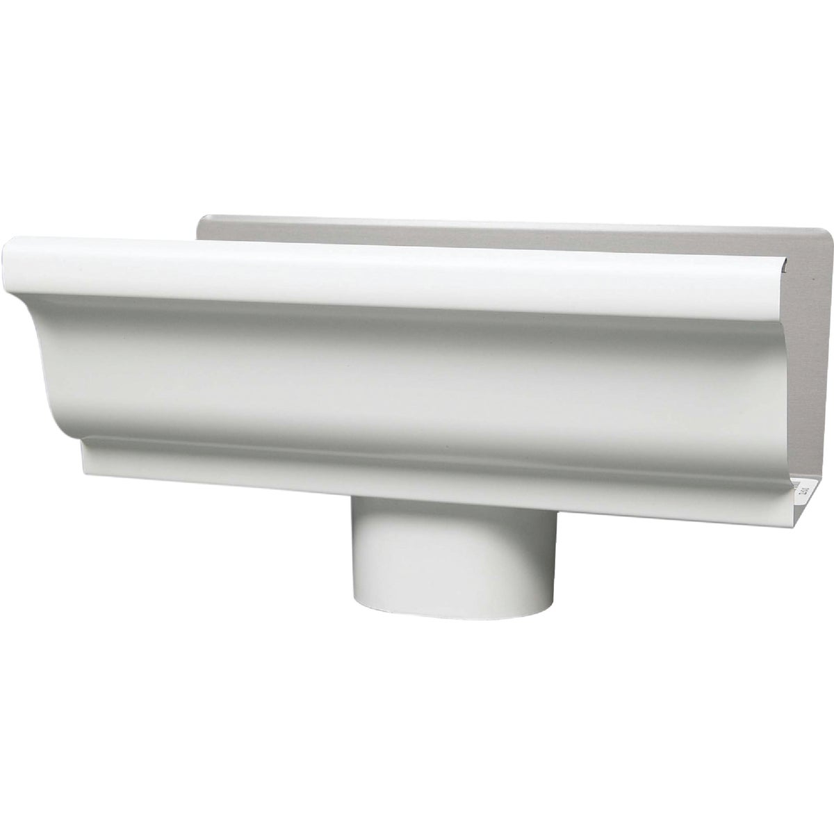 Amerimax 5 In. K Style Galvanized White Gutter Drop Outlet Image 2