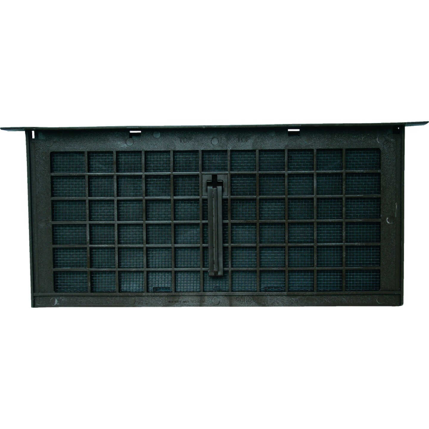 AirVent PMD-1 8 In. x 16 In. Black Manual Foundation Ventilator with Damper and Lintel Image 1