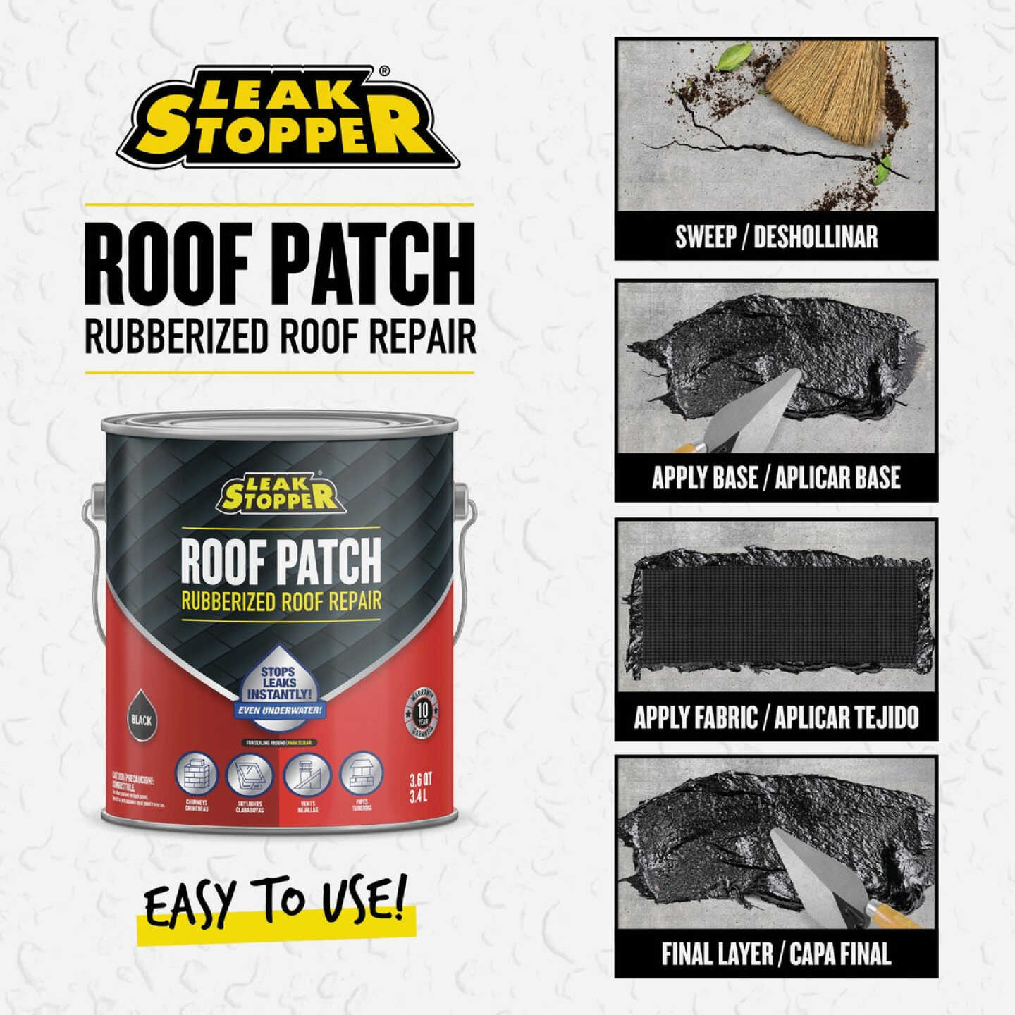 Black Jack Leak Stopper 1 Gal. Rubberized Roof Patch Image 5