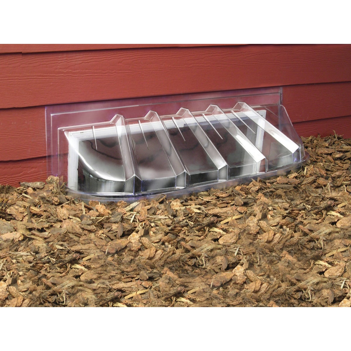 Shape Products 42 In. x 14 In. Straight Ribbed Style Bubble Plastic Window Well Cover
