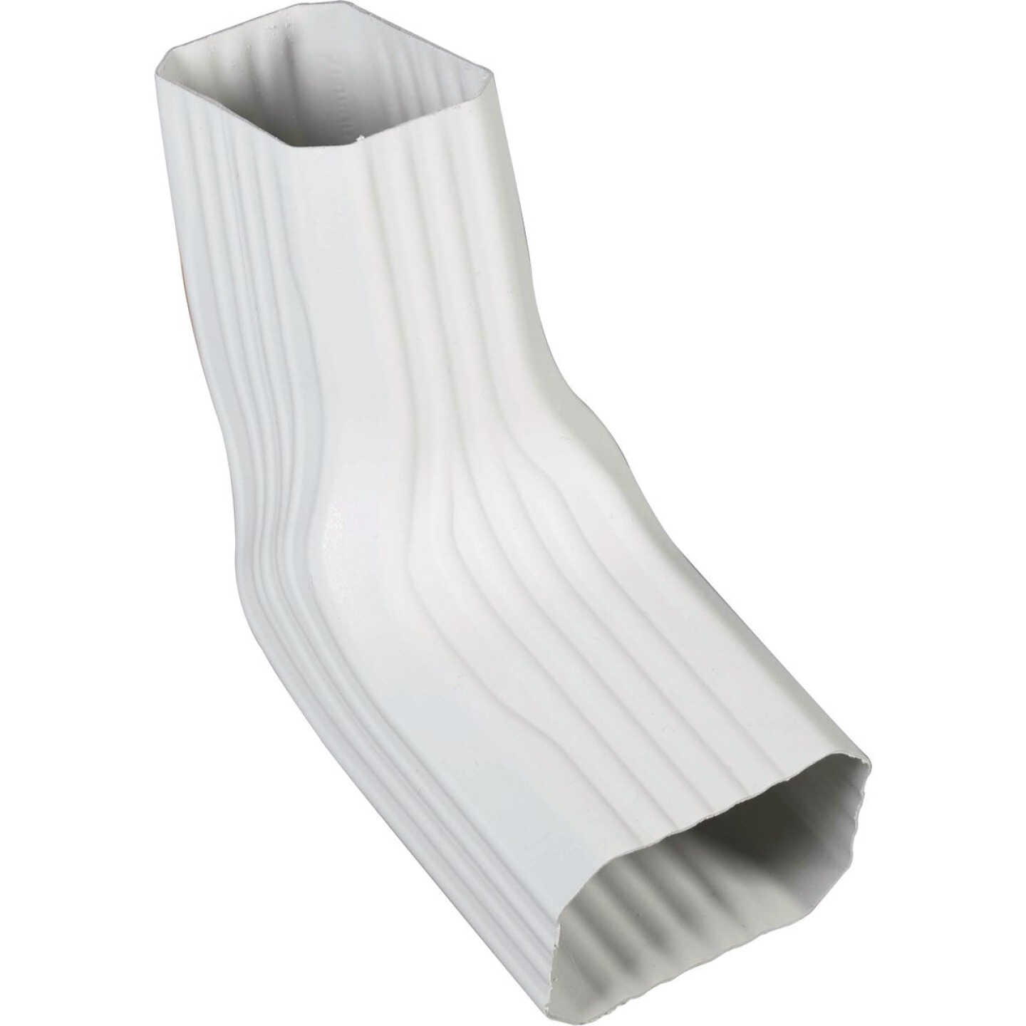 Amerimax 2 In. x 3 In. A/B White Vinyl Transition Elbow Image 1