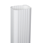 Amerimax 2 In. x 3 In. x 10 Ft. Traditional K-Style White Vinyl Downspout Image 1