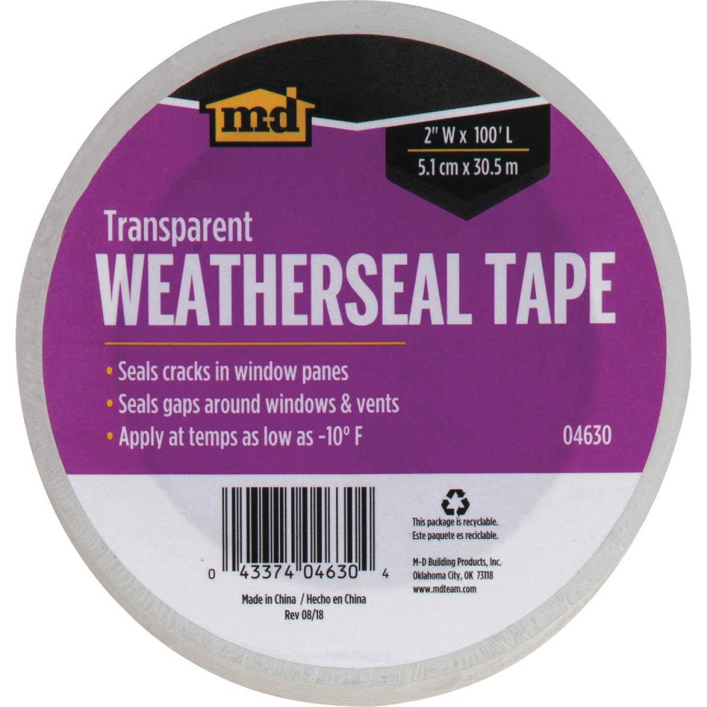 M-D Building Products 100 Ft. Transparent Weatherseal Tape for Windows & Vents Image 1