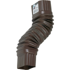 Amerimax 2 x 3 In. Plastic Brown Front or Side Downspout Elbow Image 1