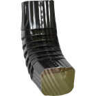 Spectra Metals 2 In. x 3 In. Aluminum Black Front Downspout Elbow Image 2
