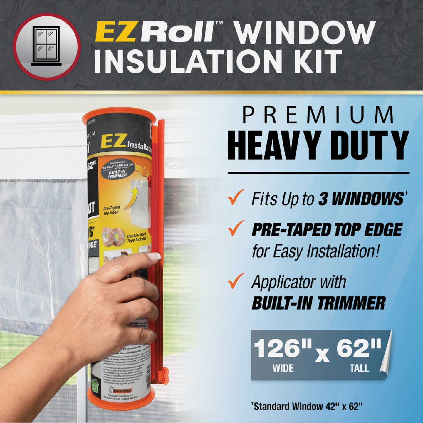 Frost King EZ Roll 62 In. x 126 In. Premium Shrink Window Kit Image 2
