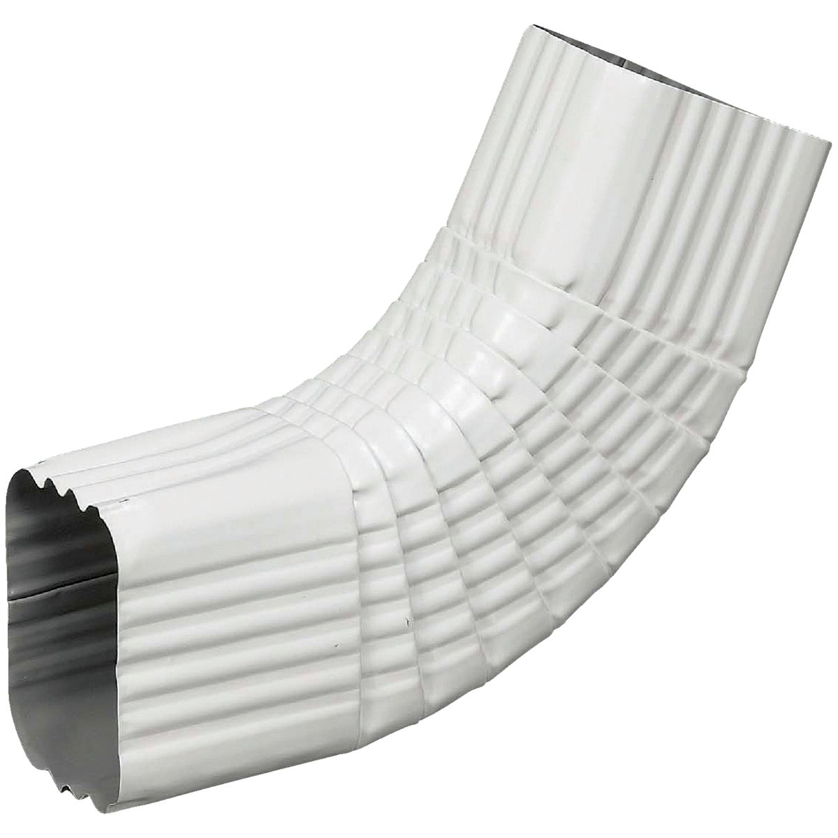 Spectra Metals 3 x 4 In. Aluminum White Side Downspout Elbow Image 1