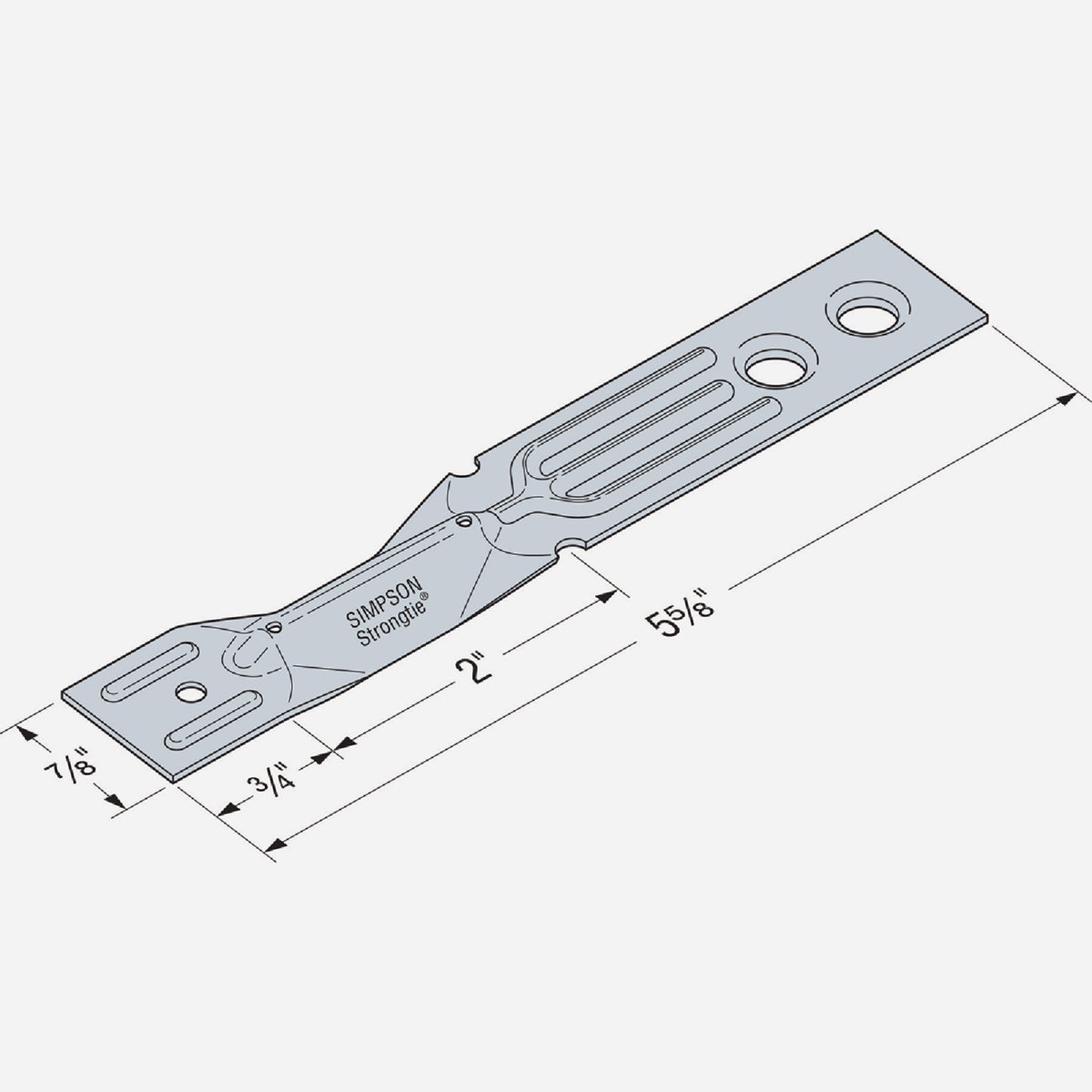 Simpson Strong-Tie 5-5/8 In. x 7/8 In. 22 ga Galvanized Steel Brick Tie (500 Ct.) Image 3