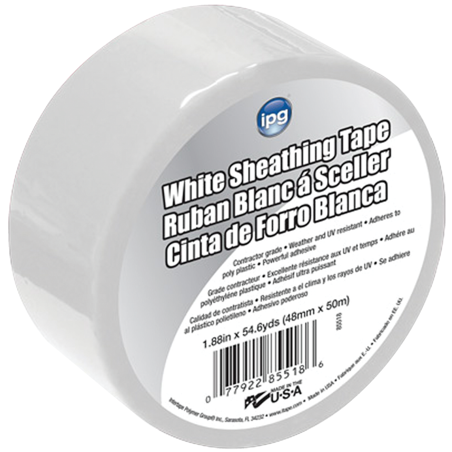 IPG 1.89 In. x 55 Yds. White Sheathing Tape Image 1