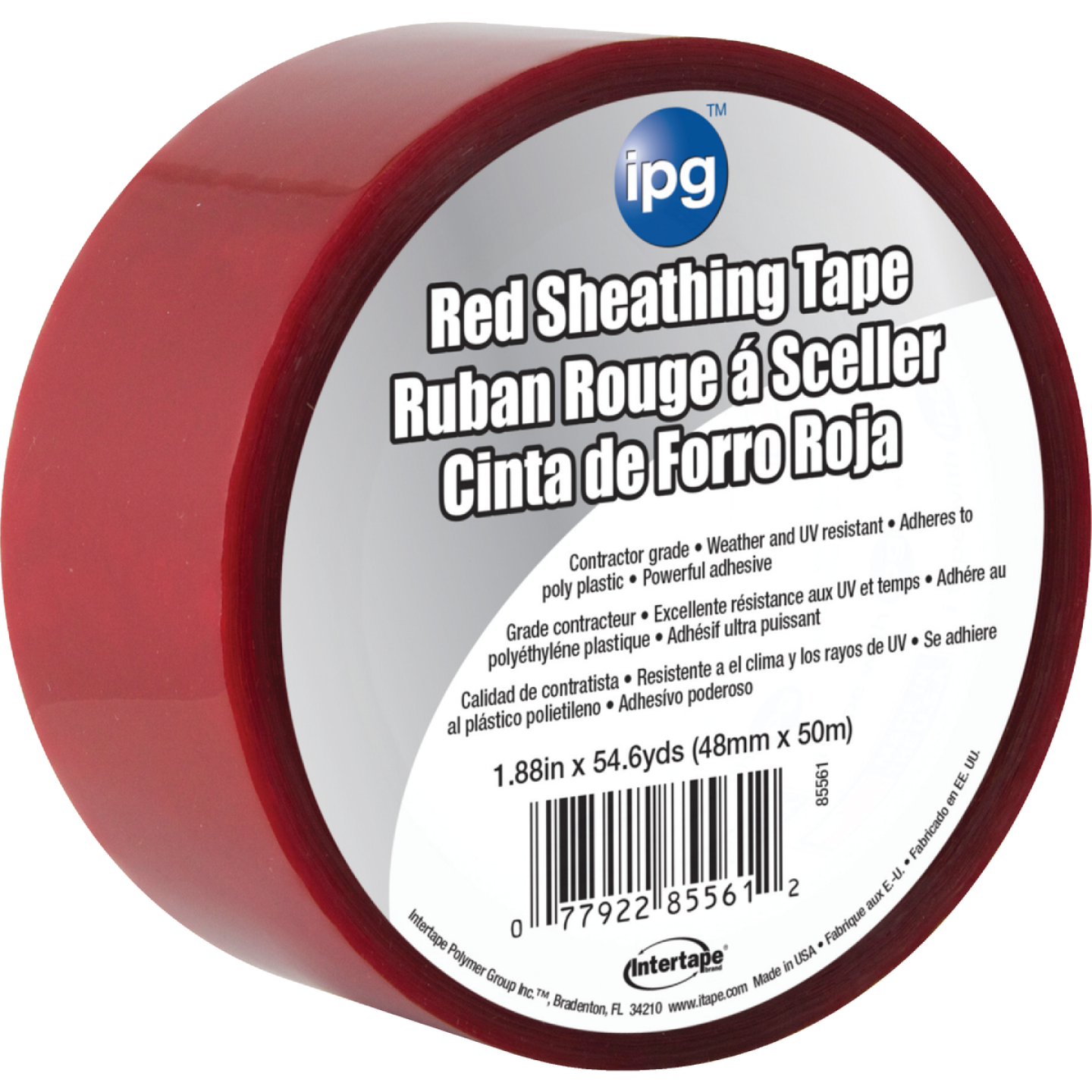IPG 1.89 In. x 55 Yds. Red Sheathing Tape Image 1