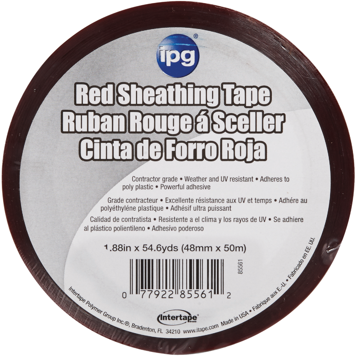 IPG 1.89 In. x 55 Yds. Red Sheathing Tape Image 2