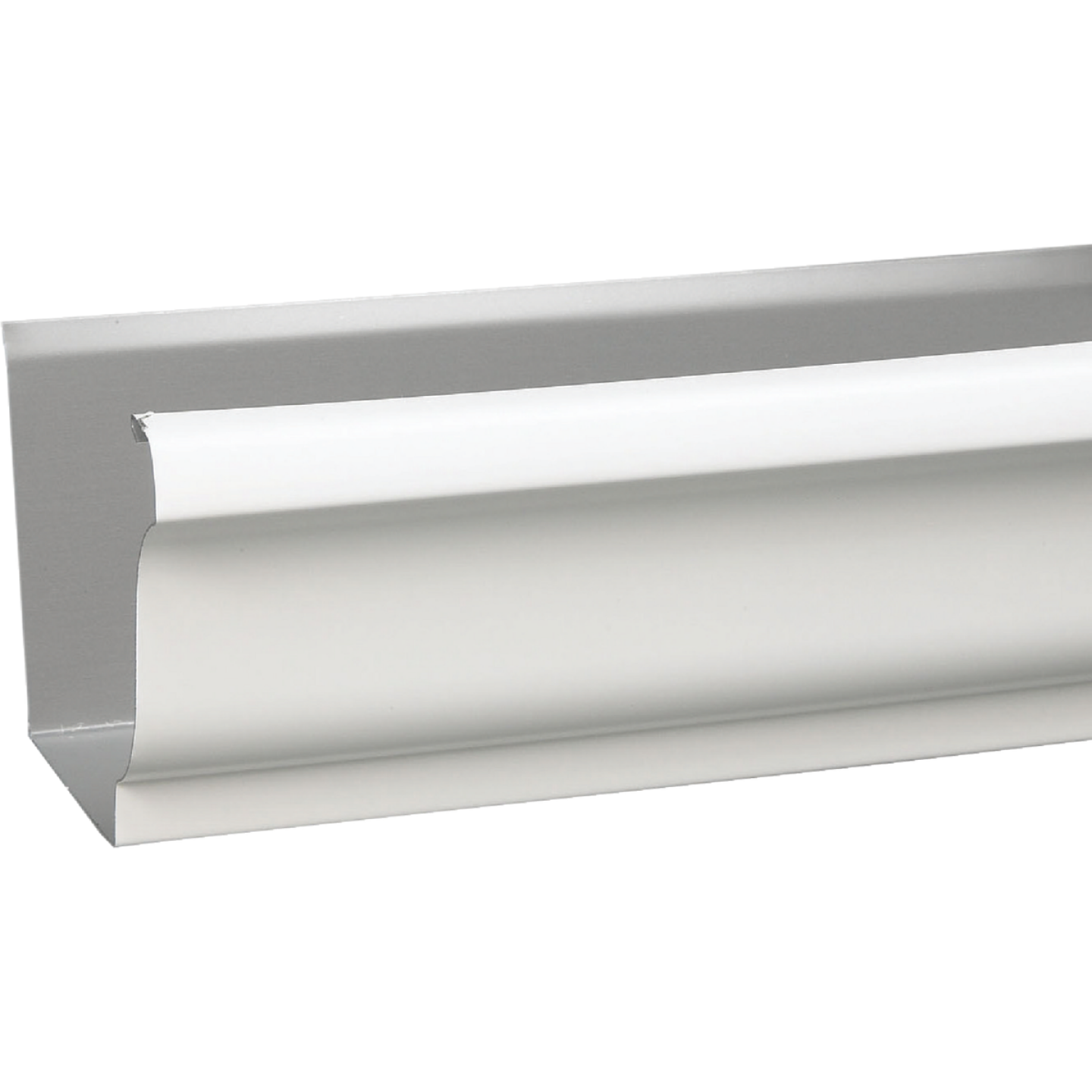 Amerimax 4 In. x 10 Ft. K-Style White Galvanized Steel Gutter Image 1