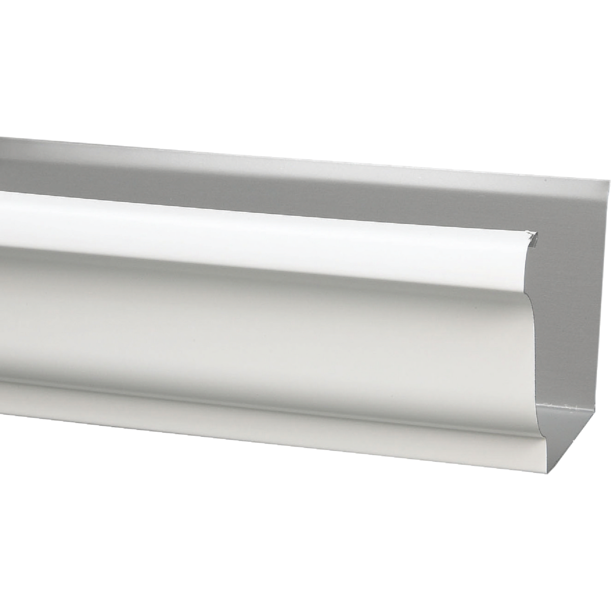 Amerimax 4 In. x 10 Ft. K-Style White Galvanized Steel Gutter Image 2
