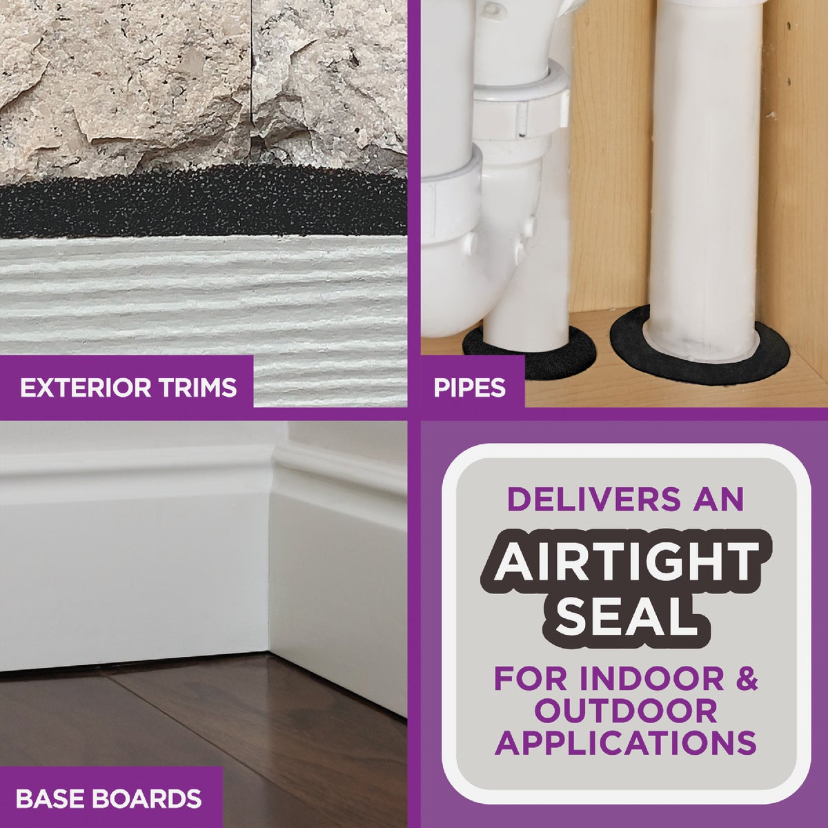 M-D Building Products PLATINUM 1 In. Black Expandable Foam Weatherseal for Uneven Gaps Image 6