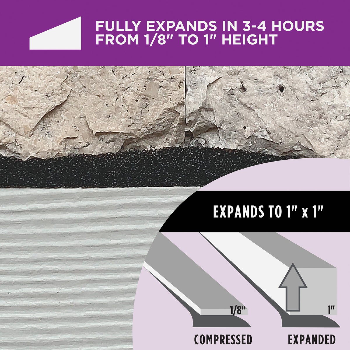 M-D Building Products PLATINUM 1 In. Black Expandable Foam Weatherseal for Uneven Gaps Image 3