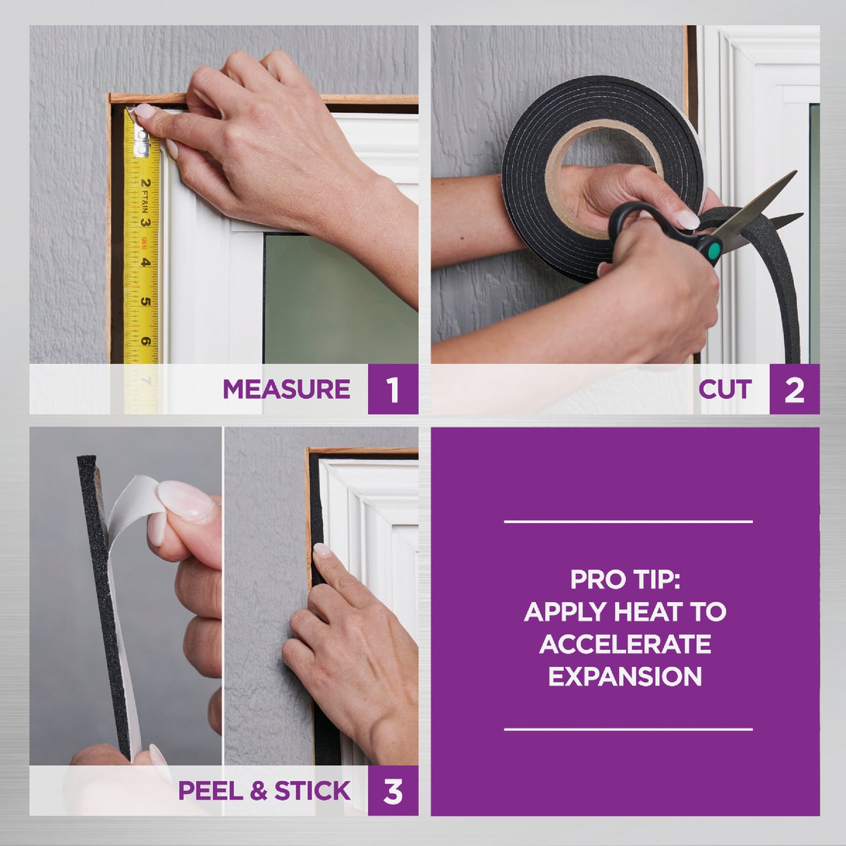 M-D Building Products PLATINUM 1 In. Black Expandable Foam Weatherseal for Uneven Gaps Image 7