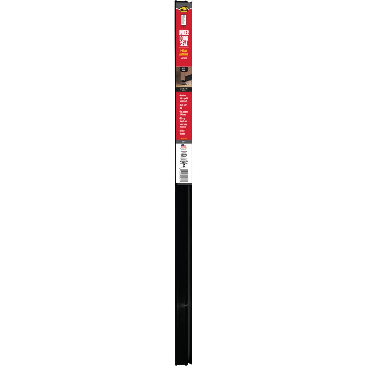 M-D Building Products 1.75 In. W. x 1.625 In. H. x 36 In. L. Aluminum Black Door Bottom Image 5