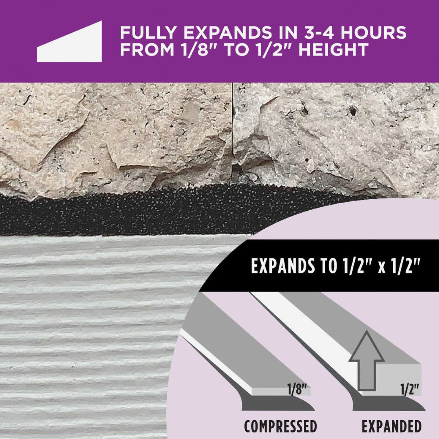 M-D Building Products PLATINUM 1/2 In. Black Expandable Foam Weatherseal for Uneven Gaps Image 3