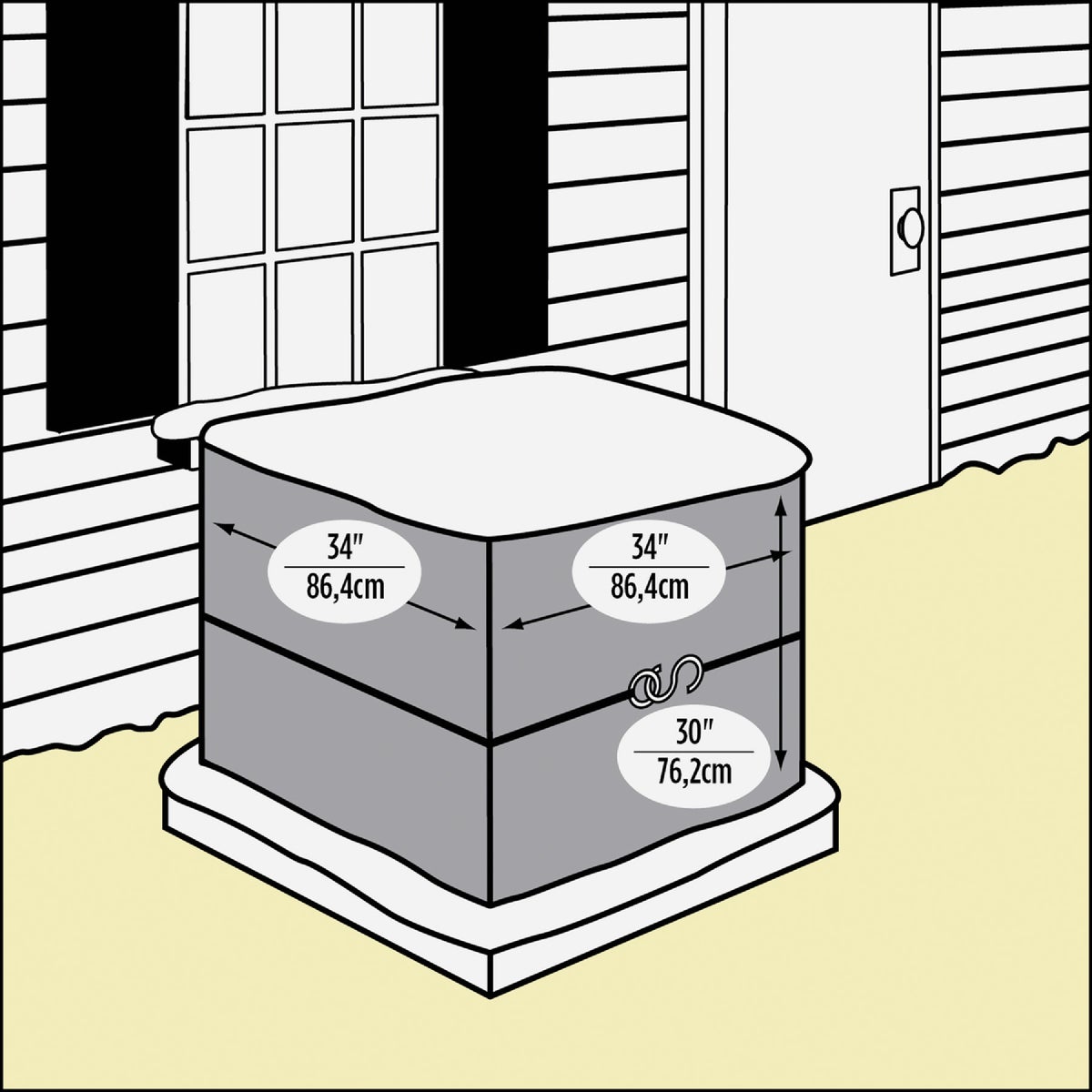 M-D Building Products Silver Air Conditioning Cover for Central Square Units Image 2