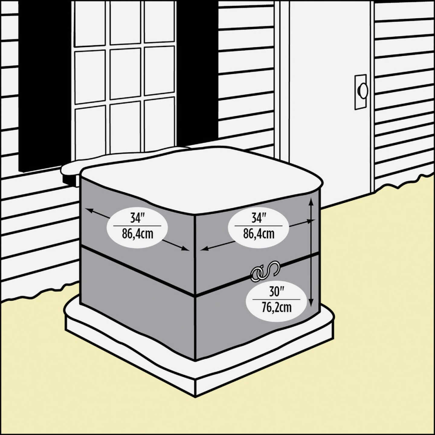 M-D Building Products Silver Air Conditioning Cover for Central Square Units Image 2