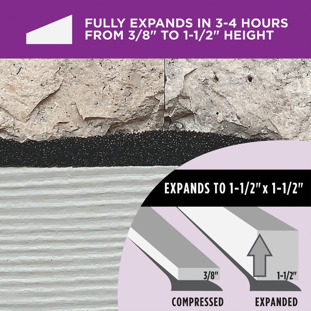 M-D Building Products PLATINUM 1-1/2 In. Black Expandable Foam Weatherseal for Uneven Gaps Image 3