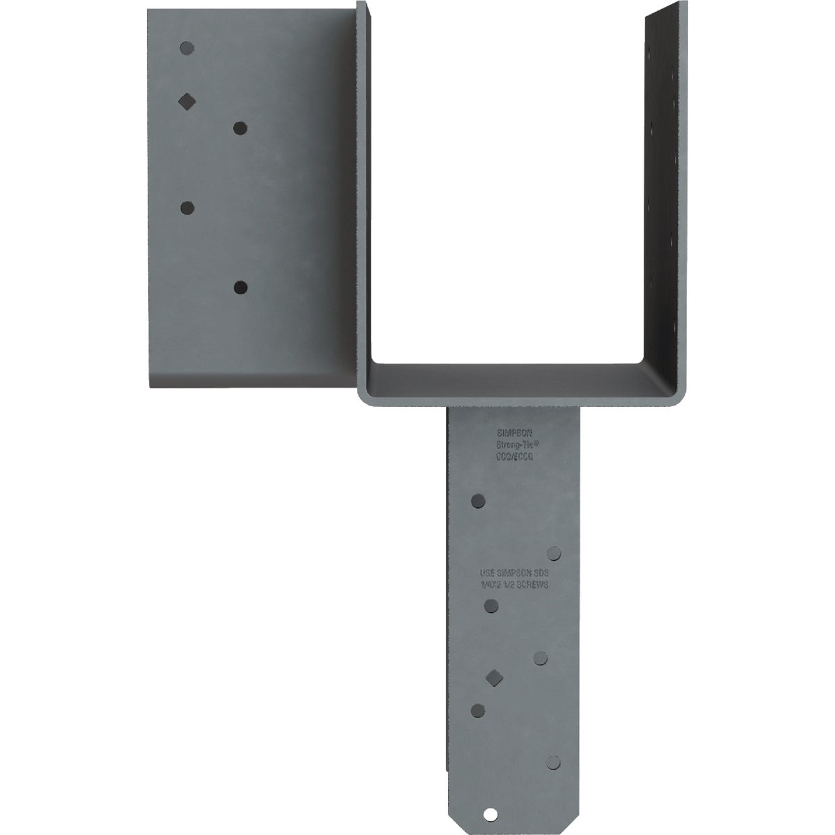 Simpson Strong-Tie ECCLLQ L-Shape End Column Cap for 6x Beam, 6x Post with Strong-Drive SDS Screws, Skewed Left Image 4