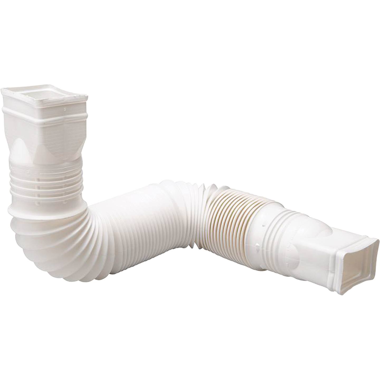 Amerimax Flex-A-Spout White Vinyl Downspout Extension Image 1