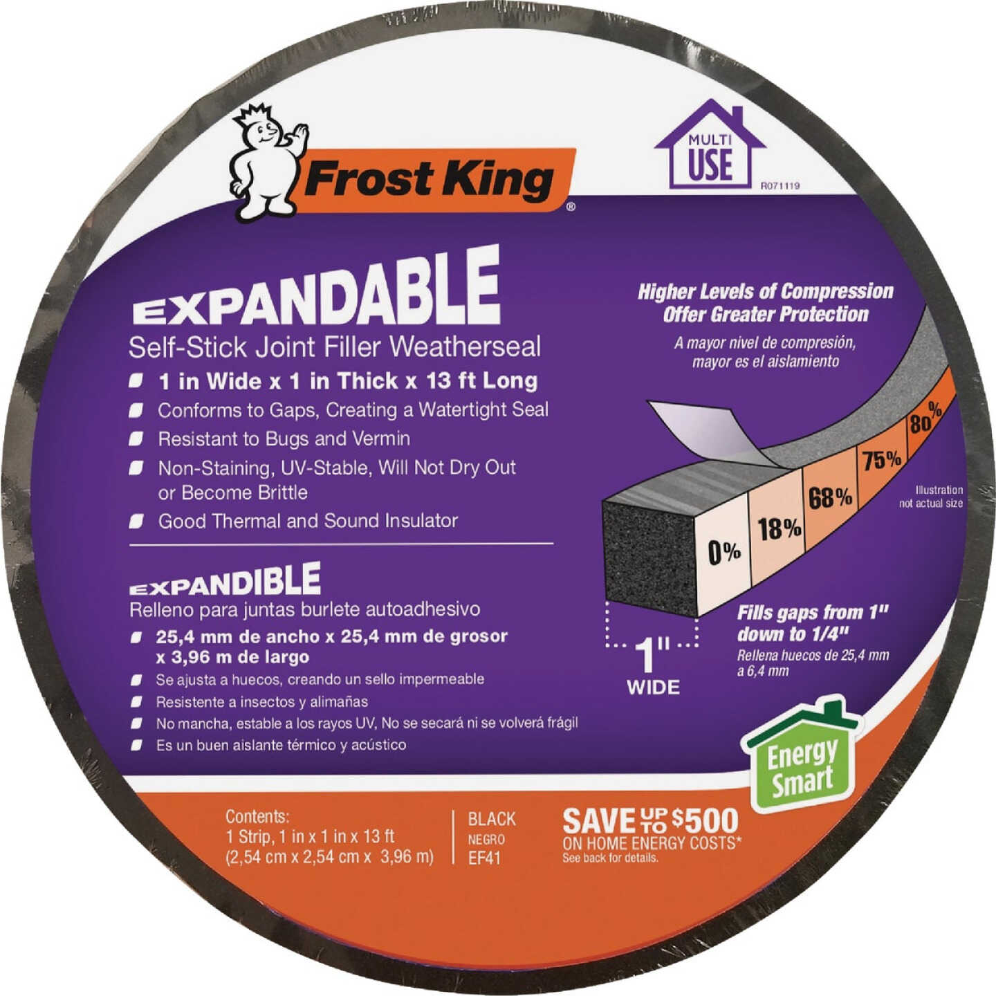 Frost King 1 In. x 1 In. x 13 Ft. Expandable Joint-Filler Weatherseal Image 2