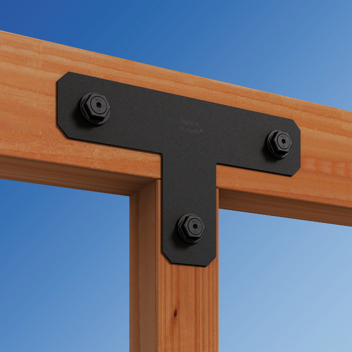 Simpson Strong-Tie Outdoor Accents Avant Collection ZMAX 4X4 Black T Strap Image 4