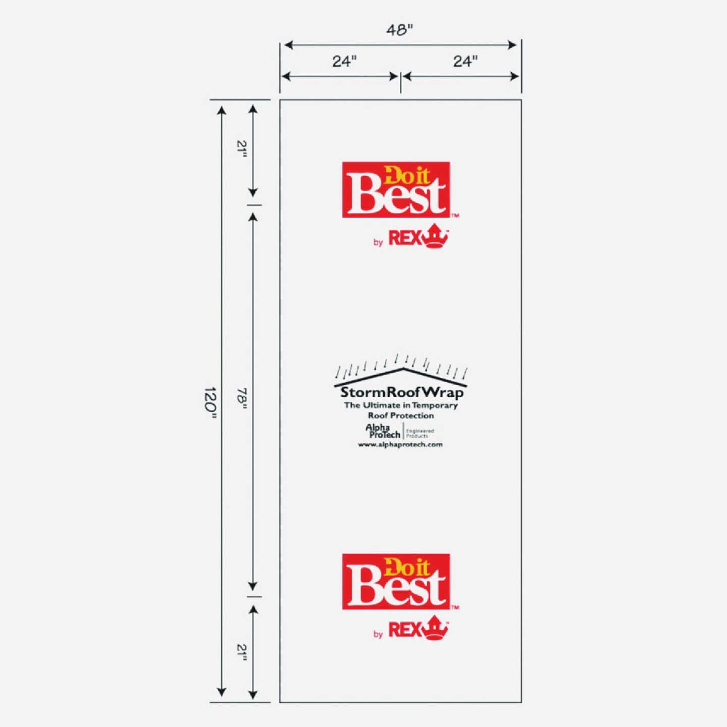 Do it Best 10 Ft. x 300 Ft. REX STORMCOVER Temporary Roof Protection Tarp Image 2