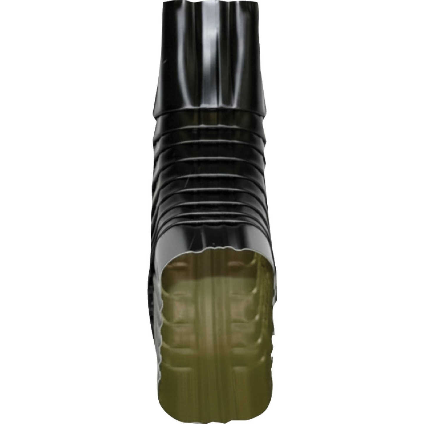 Spectra Metals 2 In. x 3 In. Aluminum Black Side Downspout Elbow Image 1