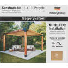 Simpson Strong-Tie Outdoor Accents Sage System Sunshade for 10 Ft. x 10 Ft. Pergola, Tan Image 4