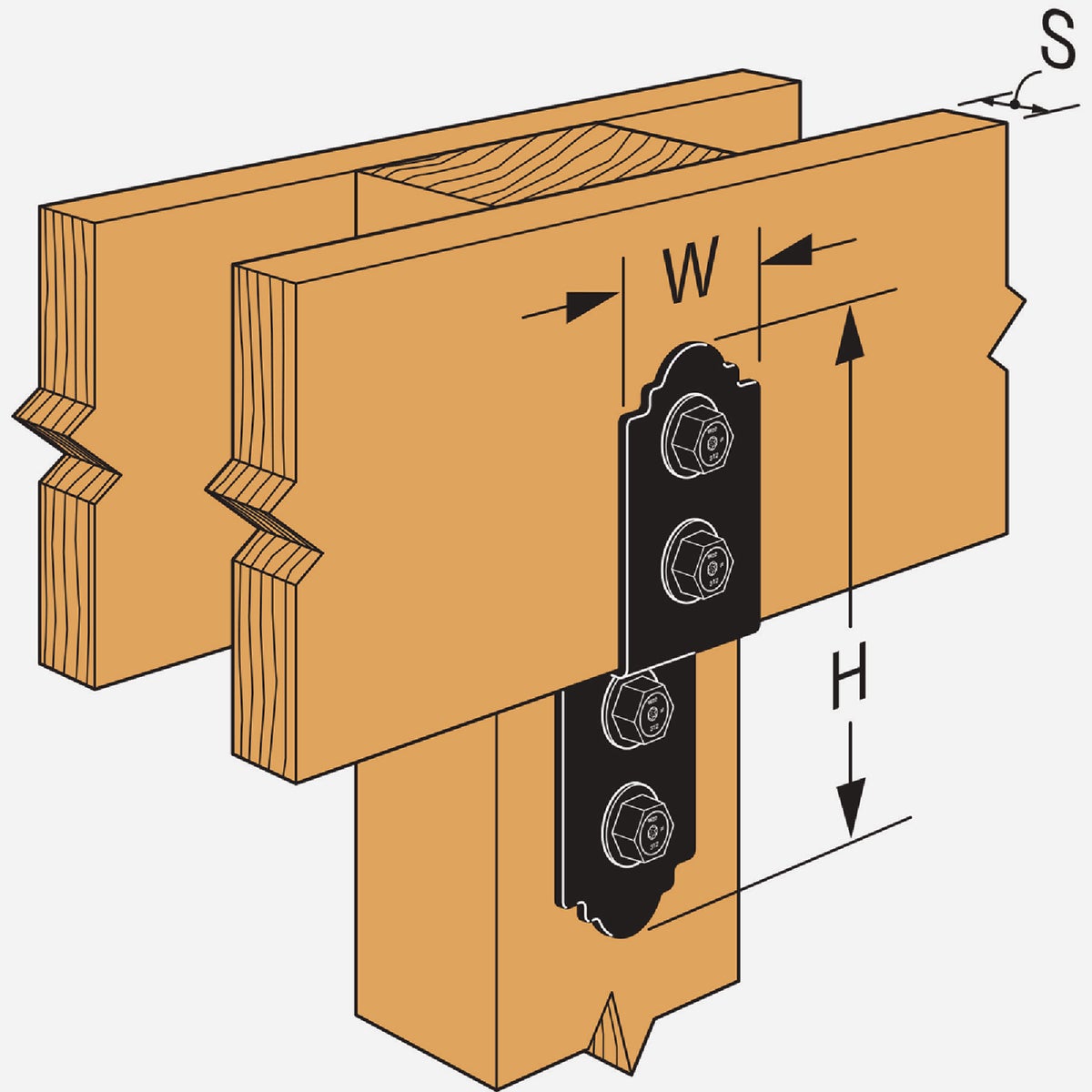 Simpson Strong-Tie Outdoor Accents ZMAX 3 In. Steel Deck Joist Tie Image 3