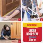 M-D Building Products CINCH 1.375 In. W. x 2.125 In. H. x 32 In. L. Vinyl & Rubber Brown Door Bottom Image 5